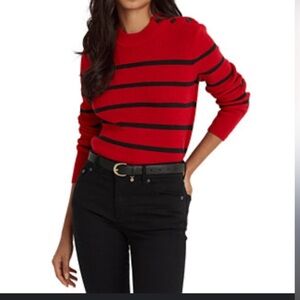 Lauren Ralph Lauren Women’s Striped Mockneck Sweater